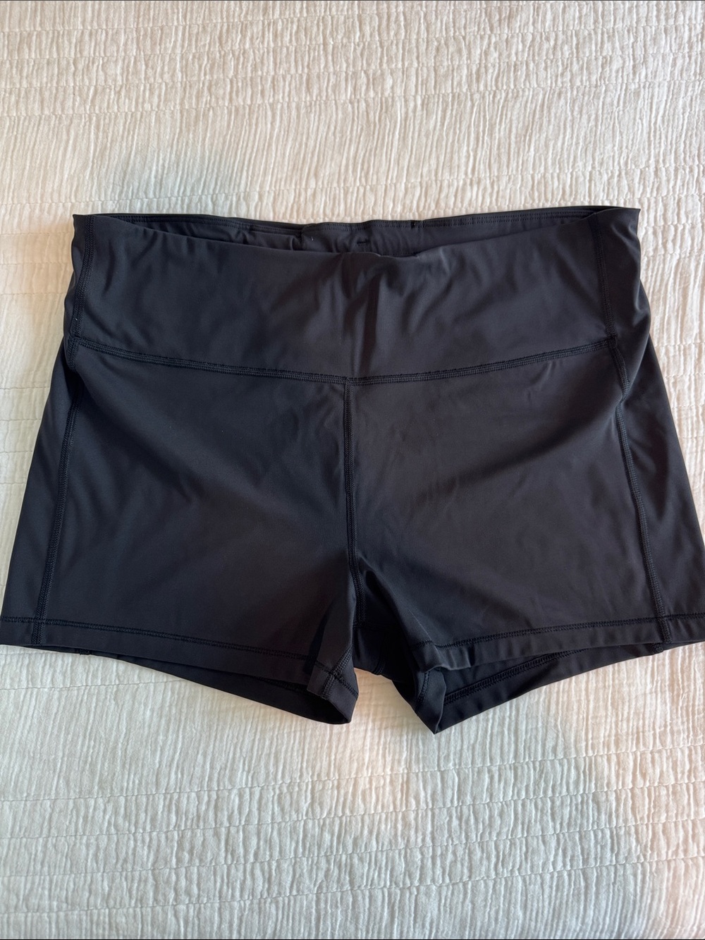 Athleta Ultimate Shortie Black High-Waist Bike Shorts
